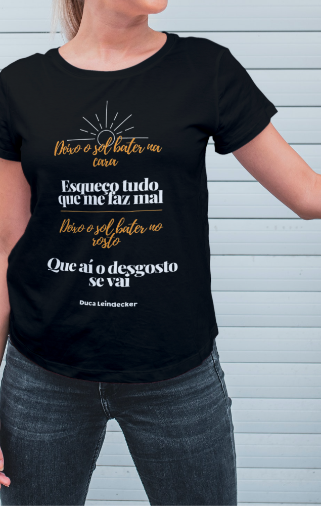 Foto do produto Camiseta Girassóis - Sol | Preta